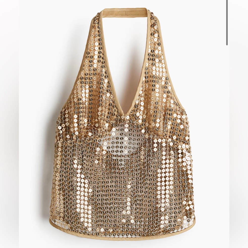H&M Sequin Halter Top